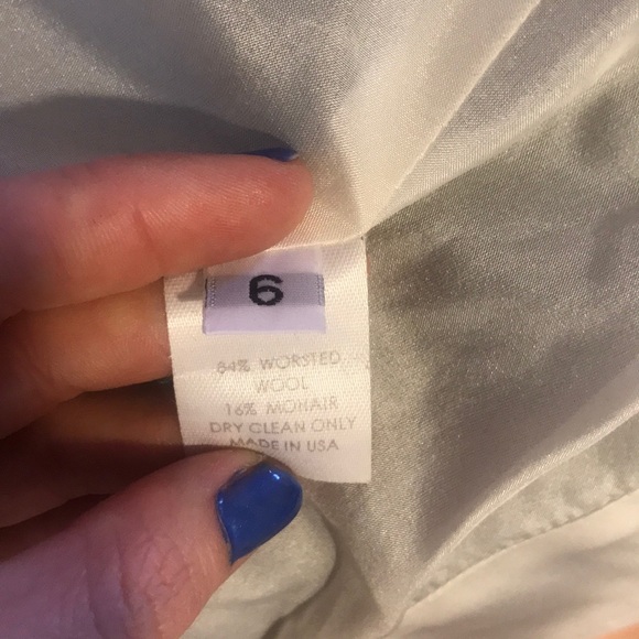 PETER SOM gray wool mohair suit sz 6 RUNWAY PIECES - Picture 6 of 6